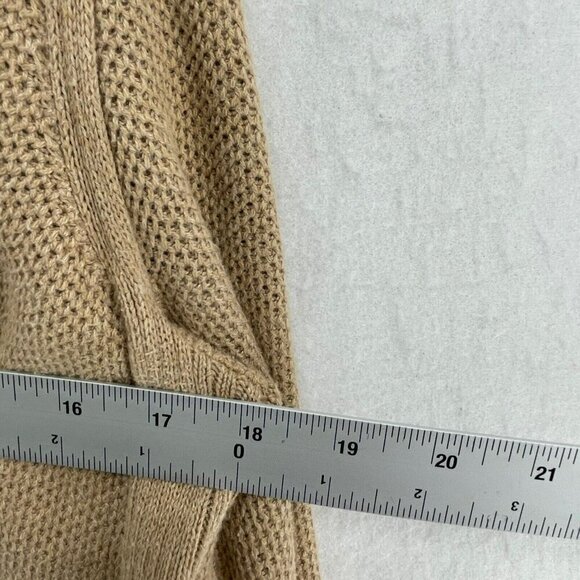 J.Jill Cardigan Women's Sz XSP Brown Tan Cable Knitted Rib Trim Button Front - Picture 3 of 10